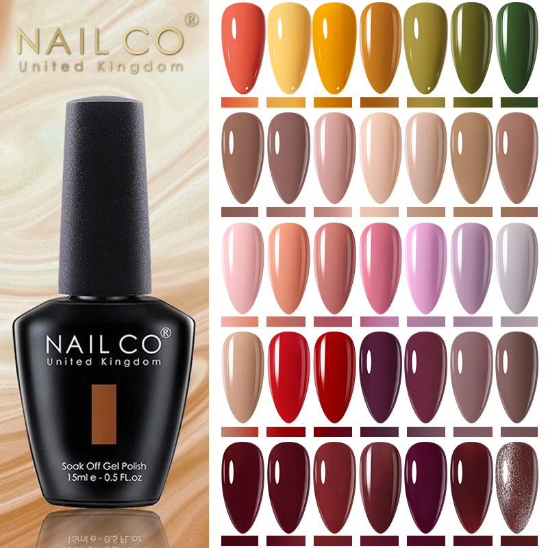 Coloured Gel Set - NAILCO 15ml Camel Coffee Gel Nail