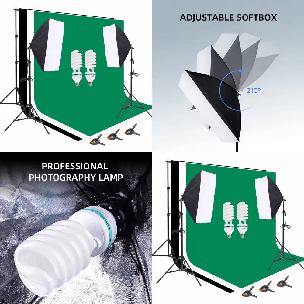 Photography Lighting Set - 1 Photo Studio Equipment 2.6*3m Background