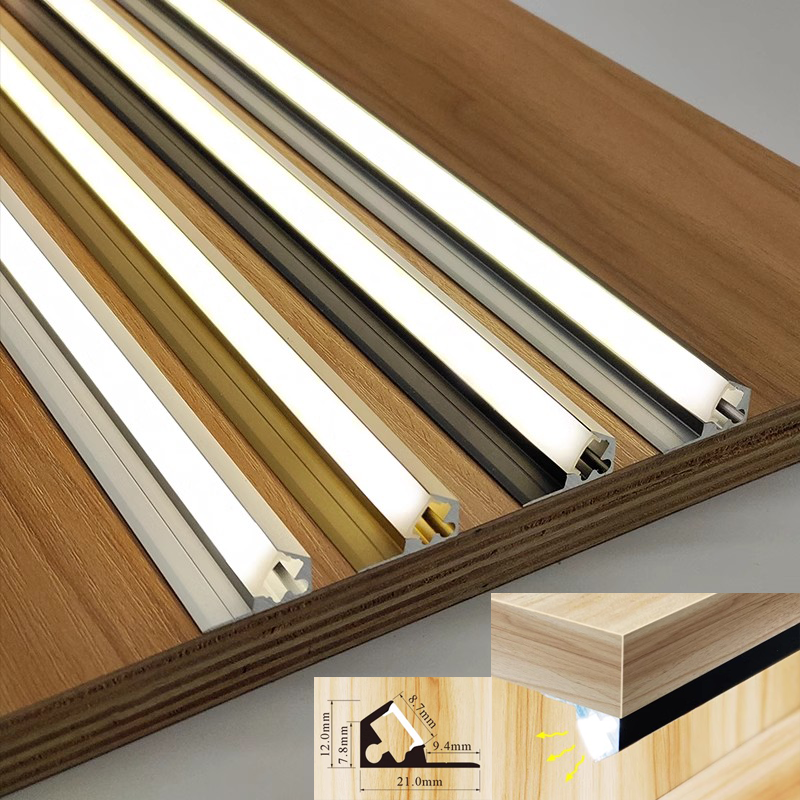 Diffusion Material Roll - 45Degree Backlight Hidden Cabinet Lamp Aluminum