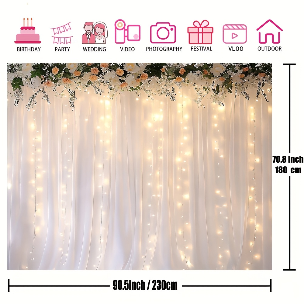 1 white tulle curtain with war - Photography Lighting Design avis et prix