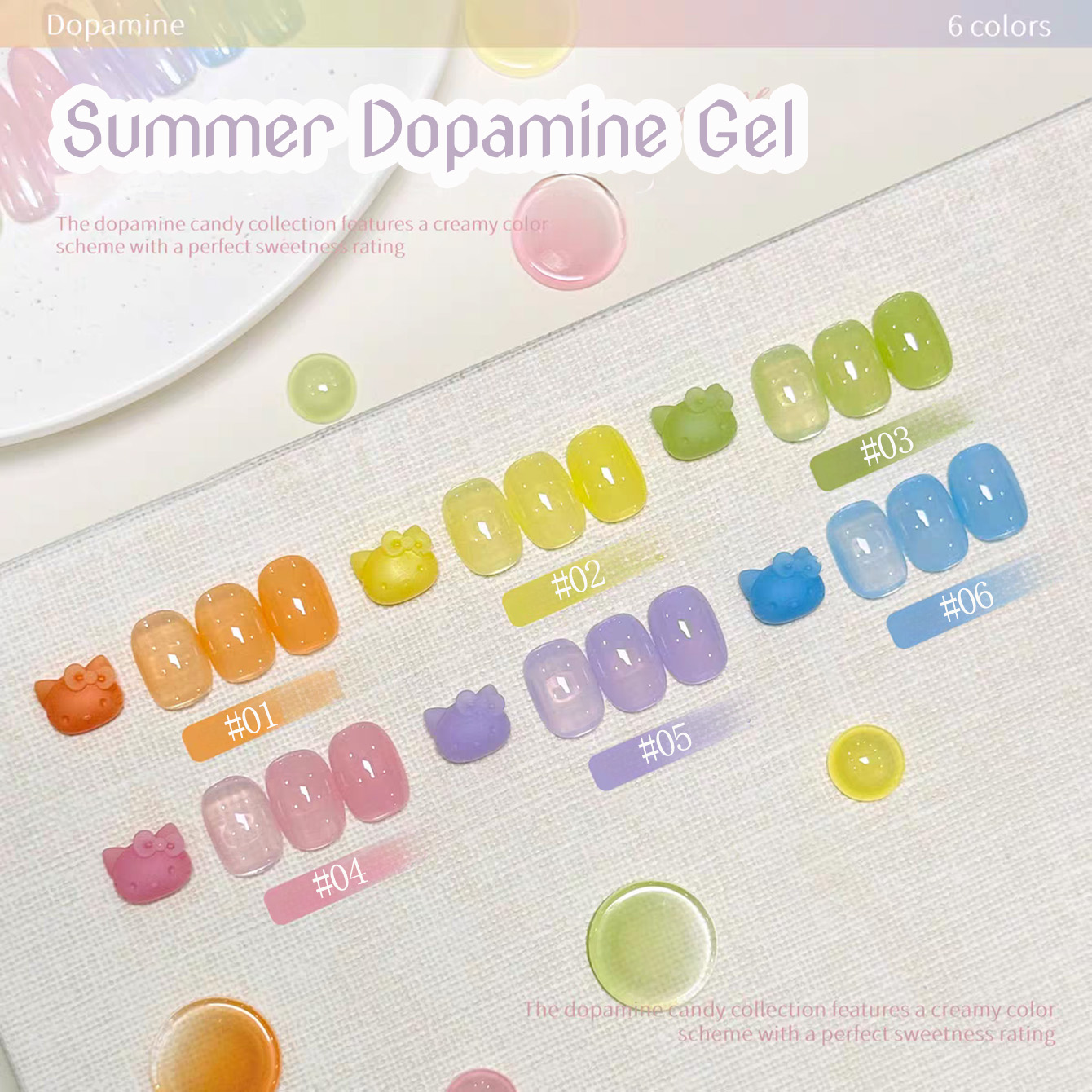 1pcs WS Ice Transparent Dopami - Coloured Gel Set avis et prix