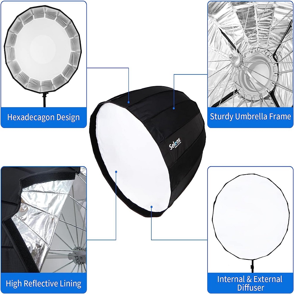 Selens 120cm Sixteen Horns Dee - Parabolic Umbrella Deep avis et prix