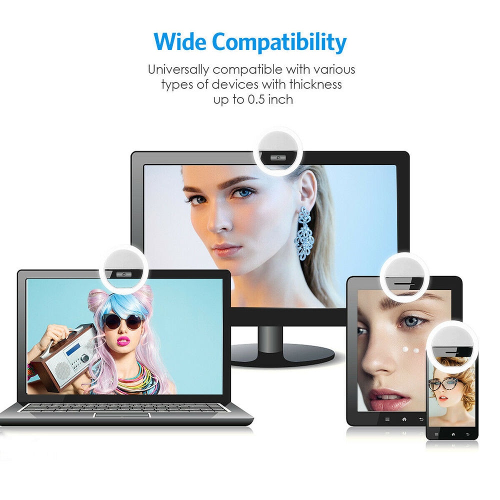 USB Rechargeable LED Selfie Ri - Photography Lightning avis et prix