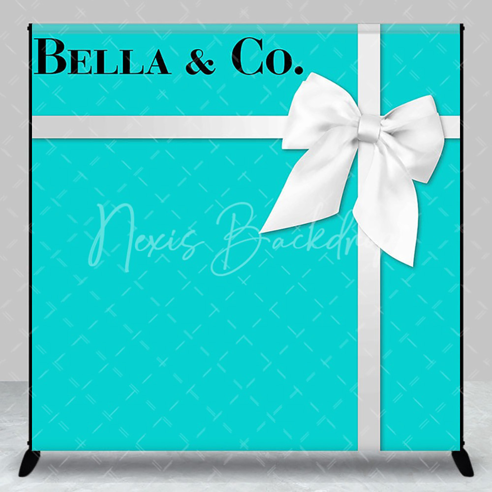 Custom Name Bow Turquoise Blue - Photography Lighting Backdrop avis et prix