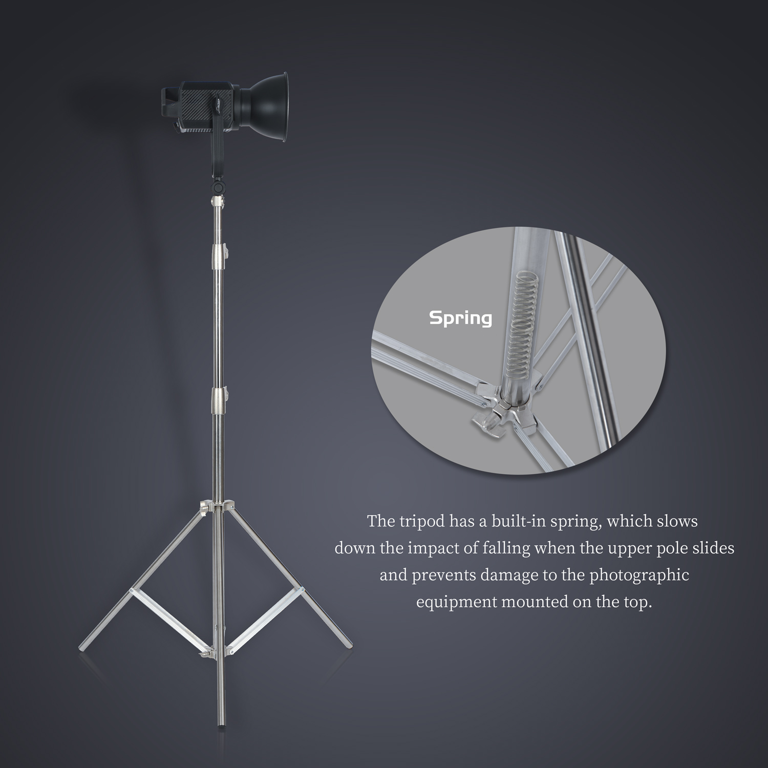 SH 2.8M Stainless Steel Light  - Photography Lighting Material avis et prix