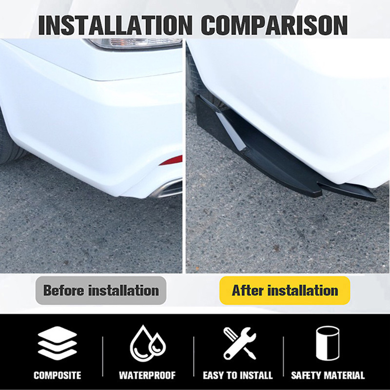 Pair Universal Car Rear Bumper - Diffusion Material Roll avis et prix