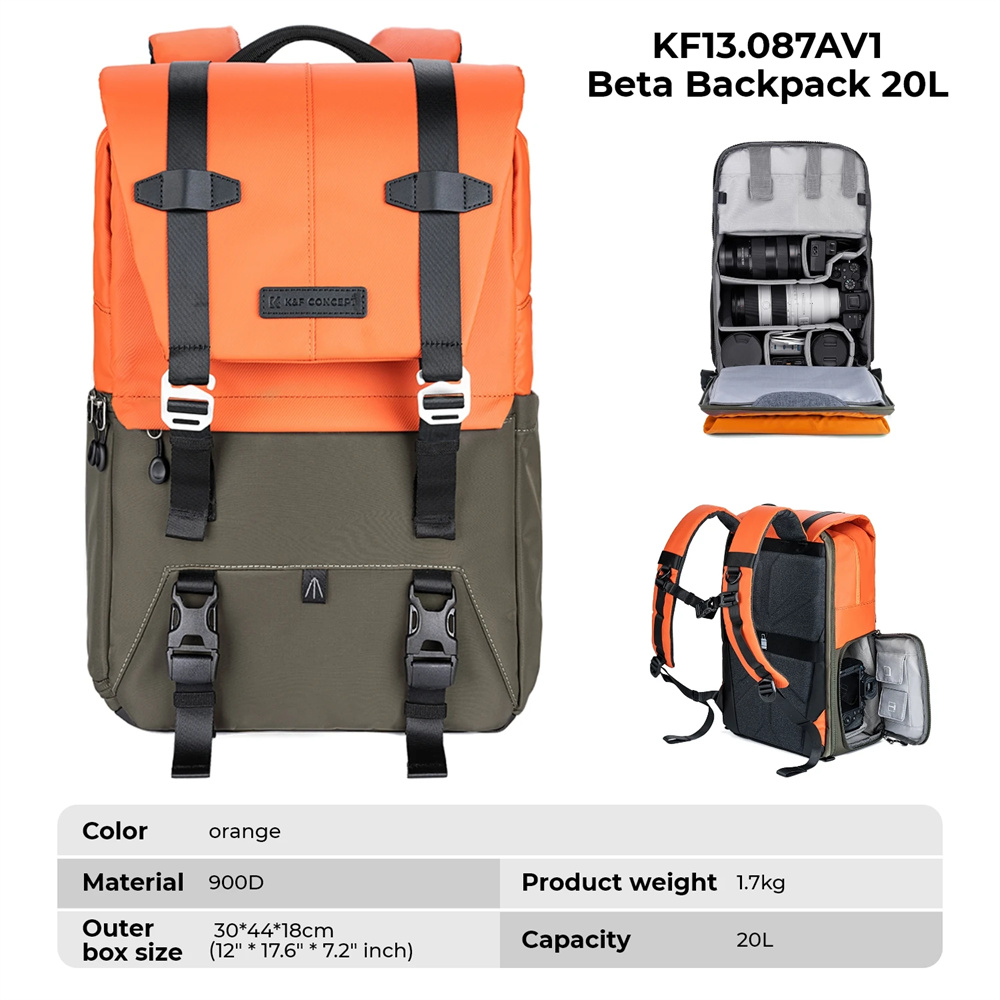 K&F CONCEPT Camera Backpack Tr - Photography Lighting Equipment Bags avis et prix