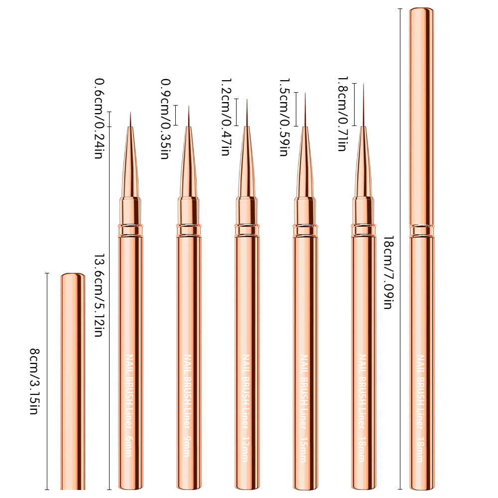 5pcs Nail Art Liner Brushes Se - Coloured Gel Set avis et prix