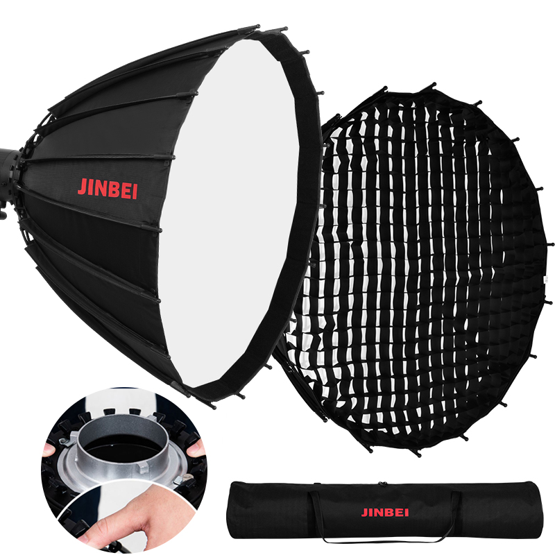 JINBEI 120cm Deep Reflective P - Parabolic Umbrella Deep avis et prix