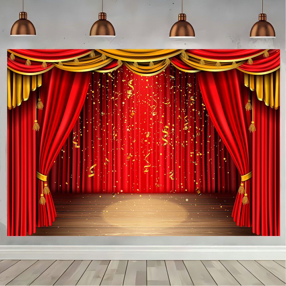 Red Theater Curtain Party Back - Photography Lighting Backdrop avis et prix