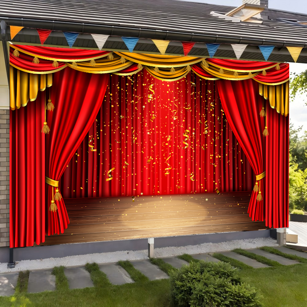 Red Theater Curtain Party Back - Photography Lighting Backdrop avis et prix
