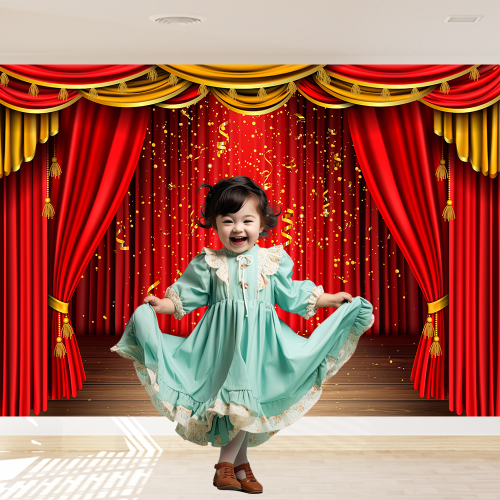 Red Theater Curtain Party Back - Photography Lighting Backdrop avis et prix