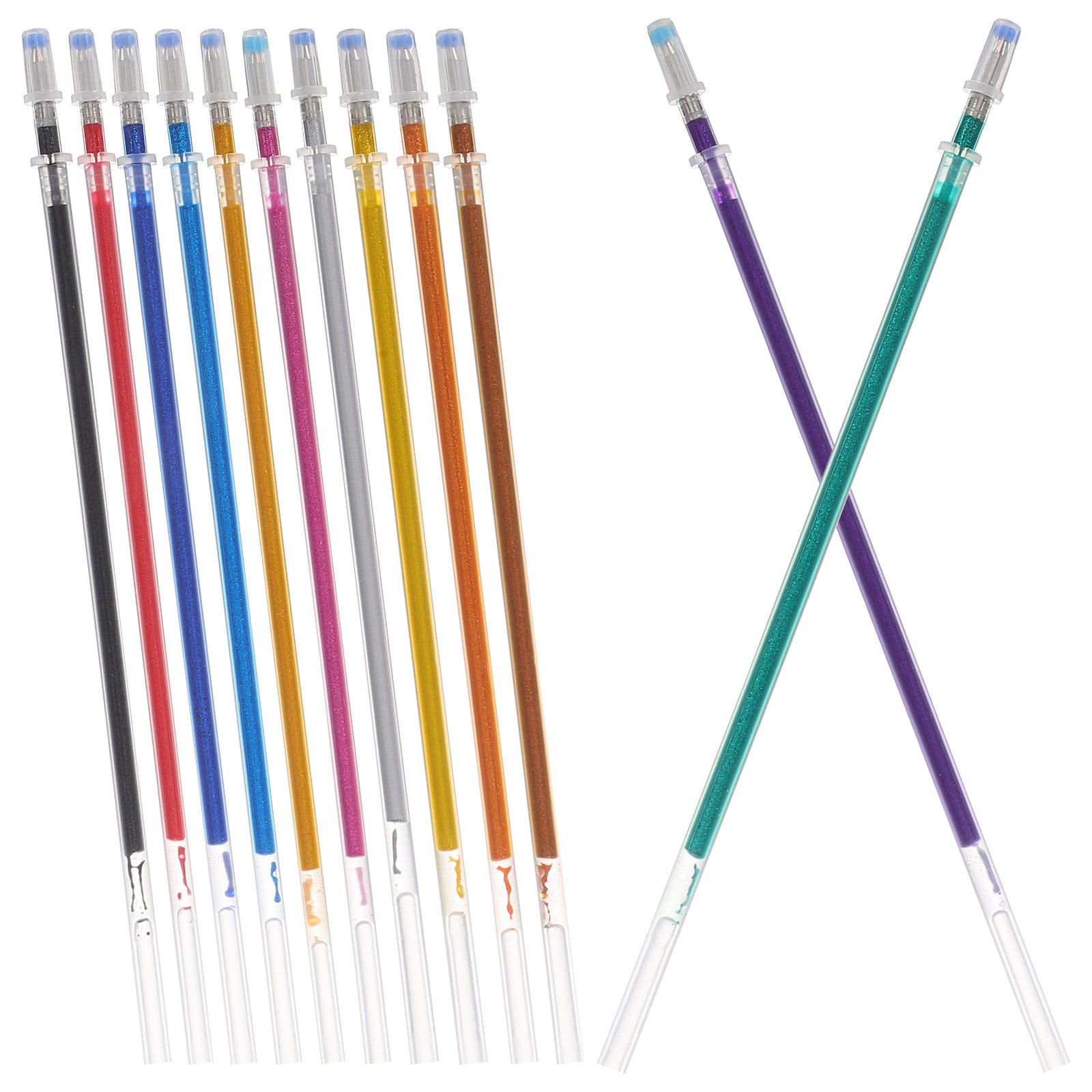 12Pcs Glitter Pen Refill Repla - Coloured Gel Set avis et prix