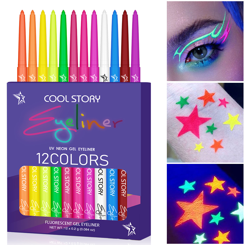 12 colours fluorescent eyeline - Coloured Gel Set avis et prix