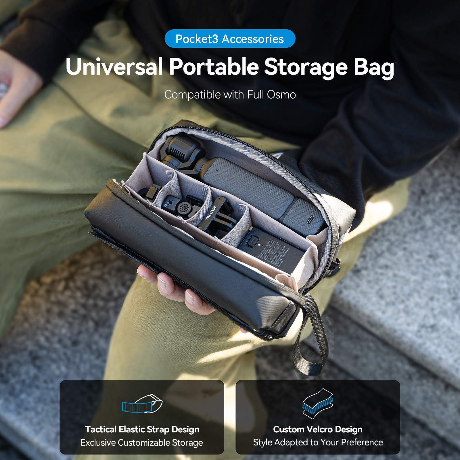 TELESIN Universal Portable Sto - Photography Lighting Equipment Bags avis et prix