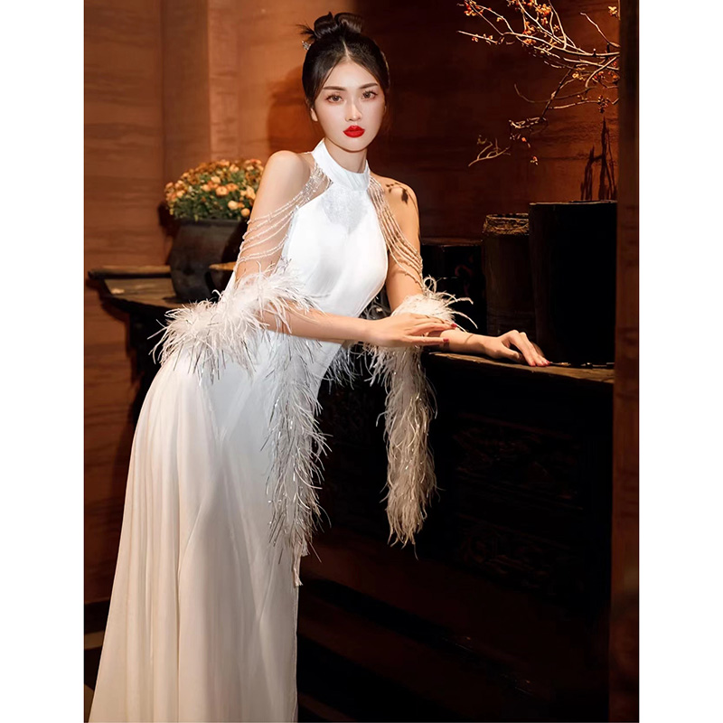 Light Wedding Dress Satin Neck - Photography Lighting Design avis et prix