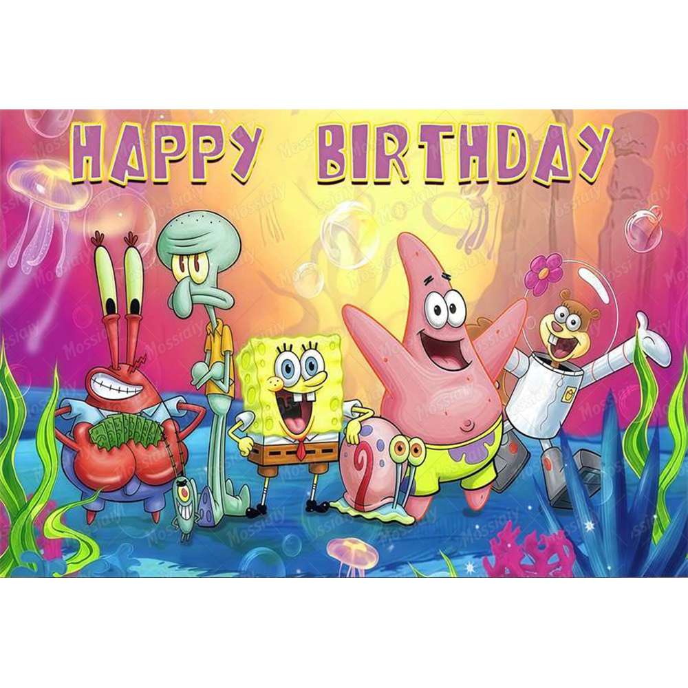 SpongeBob Theme Backdrop Carto - Photography Lighting Backdrop avis et prix