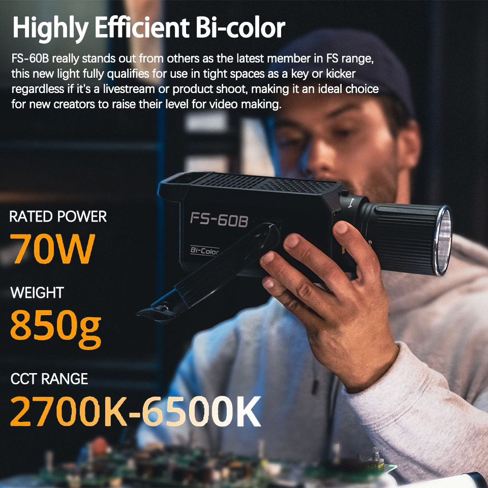 Nanlite FS-60B 70W Bi-color Sp - Photography Lighting System avis et prix