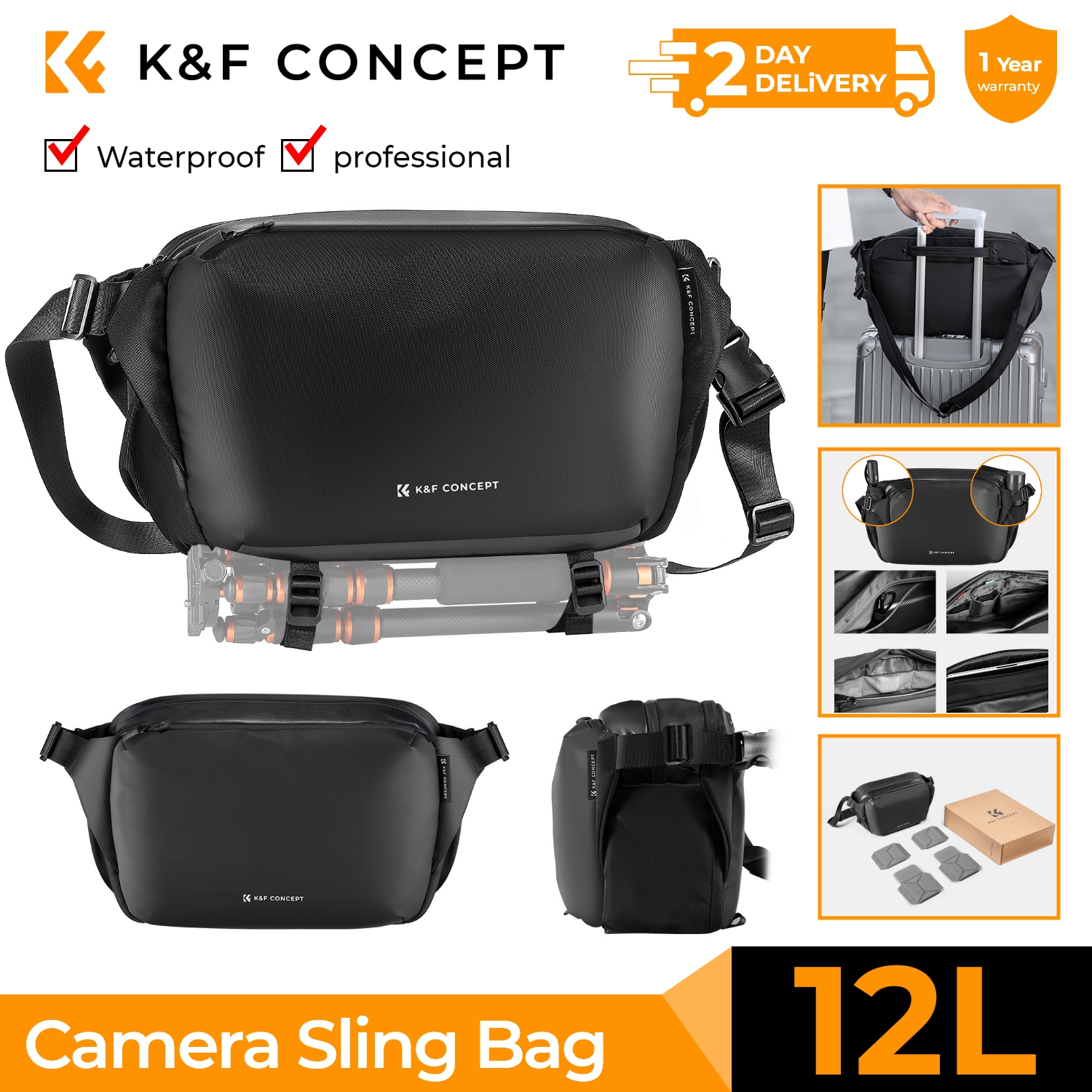 K&F CONCEPT 12L/10L Camera Sli - Photography Lighting Equipment Bags avis et prix