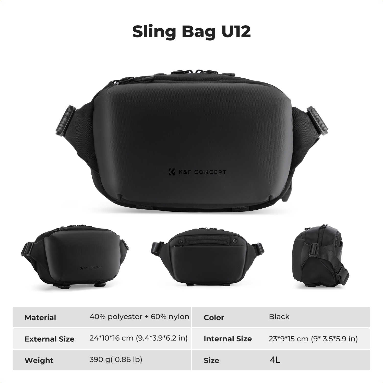 K&F CONCEPT 4L Camera Sling Ba - Photography Lighting Equipment Bags avis et prix