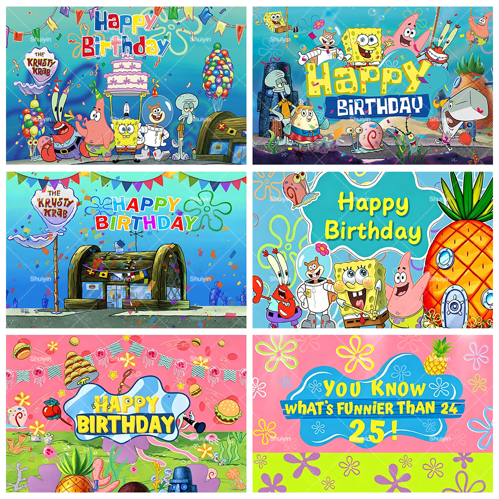 Cartoon SpongeBob Backdrop Chi - Photography Lighting Backdrop avis et prix