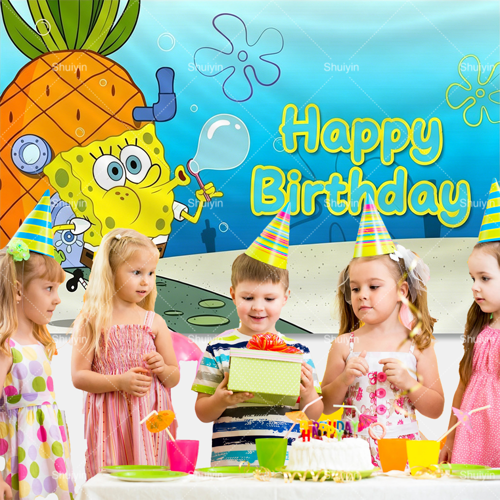 Cartoon SpongeBob Backdrop Chi - Photography Lighting Backdrop avis et prix