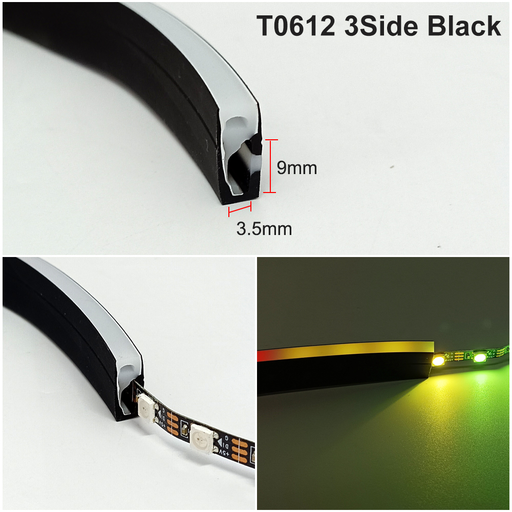 Black Silicone Tube LED Neon L - Diffusion Material Roll avis et prix