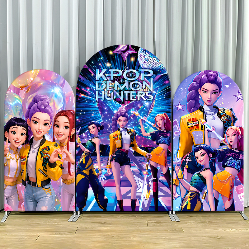 Kpop Demon Hunters Arch Backdr - Photography Lighting Backdrop avis et prix