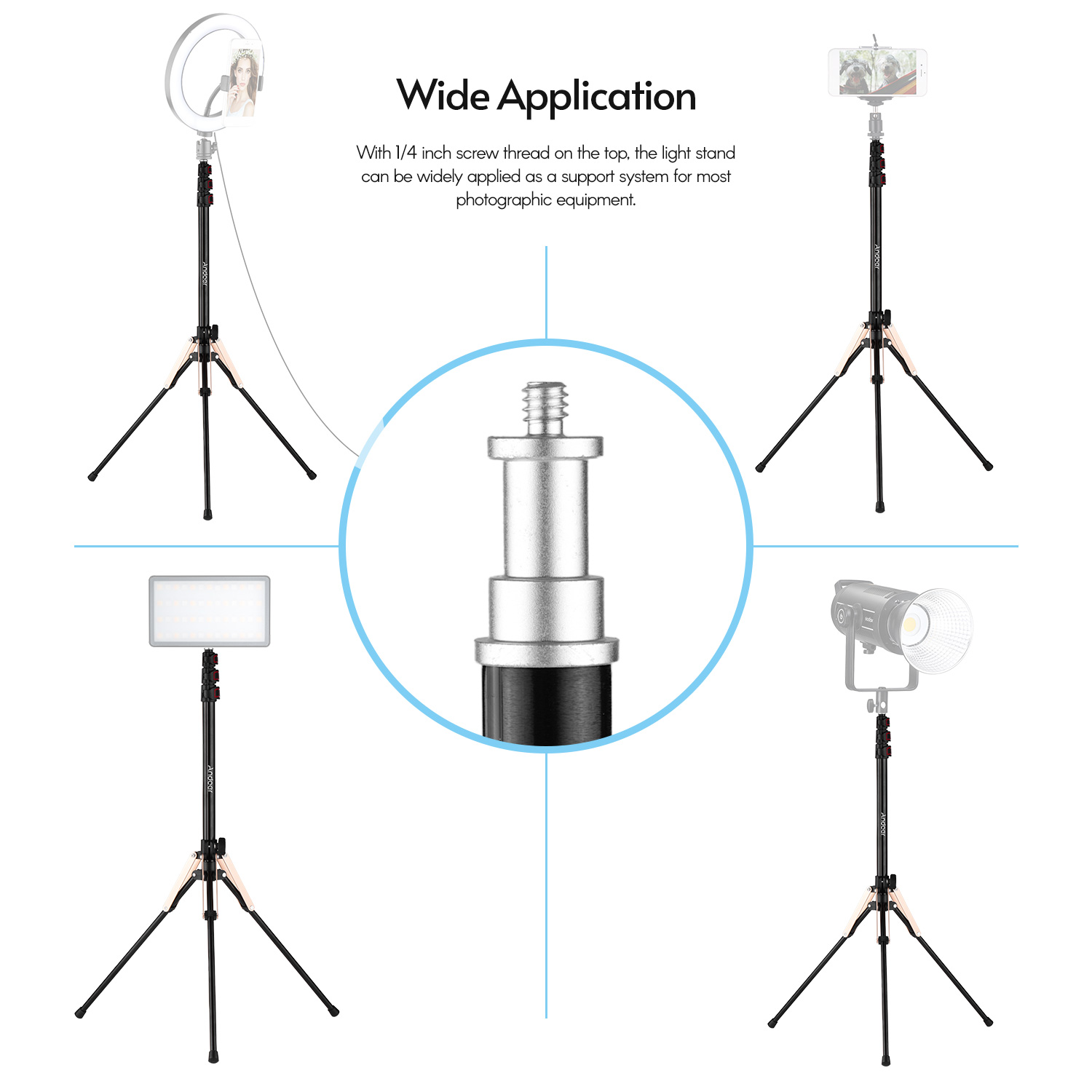 Andoer 190cm/74.8 Inch Portabl - Photography Lighting Design avis et prix
