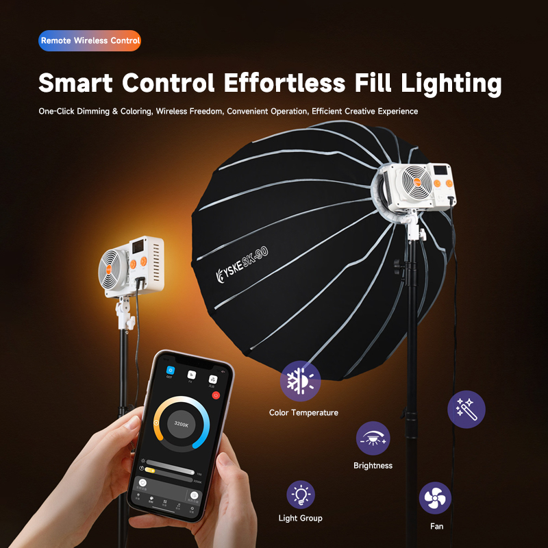 YSKE FL300 320W COB LED Video  - Photography Lighting System avis et prix