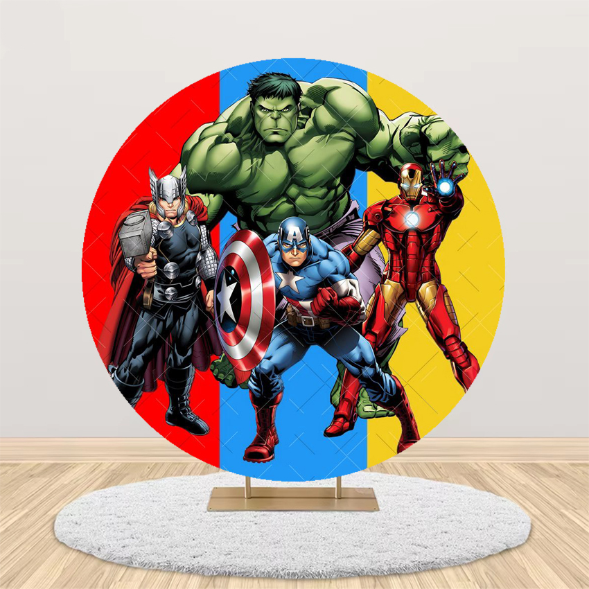 Avengers Theme Round Backdrop  - Photography Lighting Backdrop avis et prix