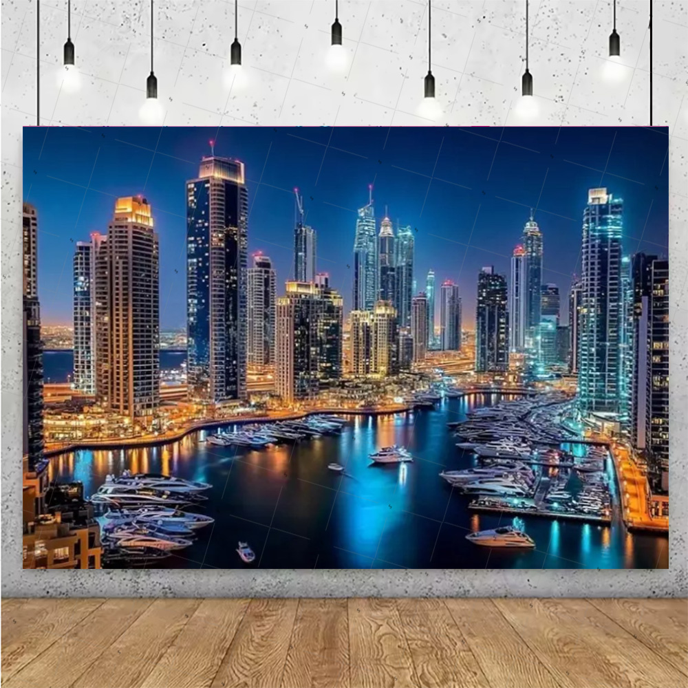 Night View High-Rise Building  - Photography Lighting Backdrop avis et prix