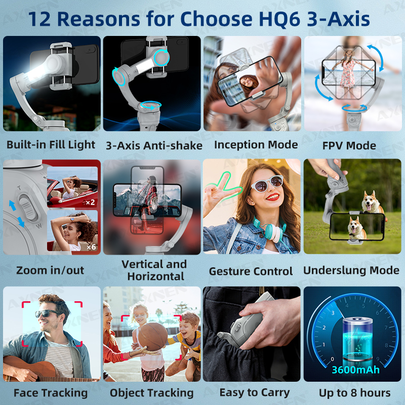 Handheld 3-Axis Gimbal Stabili - Photography Lighting System avis et prix