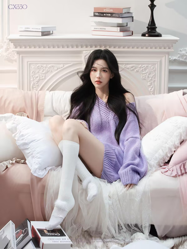 Autumn Winter Purple Sweater O - Photography Lighting System avis et prix