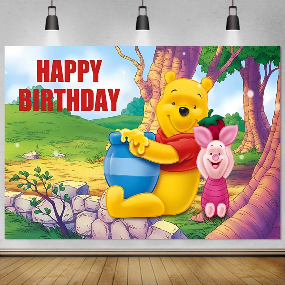 Bear Winnie The Pooh Birthday  - Photography Lighting Backdrop avis et prix