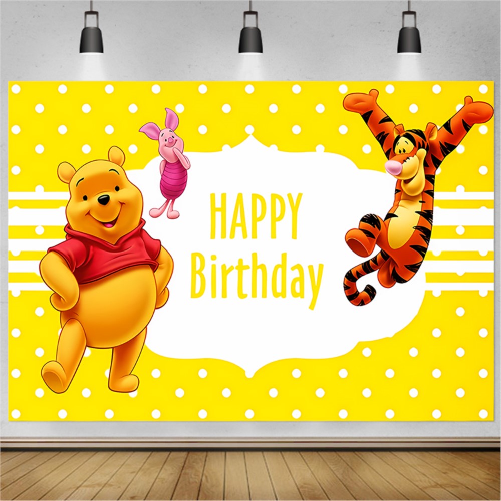 Bear Winnie The Pooh Birthday  - Photography Lighting Backdrop avis et prix